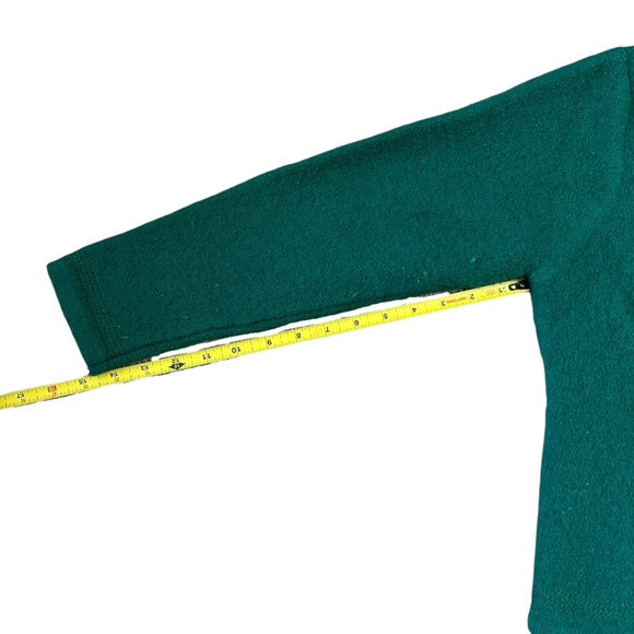 100% Virgin Wool Pendleton Green Button Up Cardigan with Embroidered Detail - Picture 3 of 8